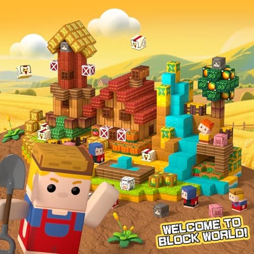 idoot 100PCS Magnetic Building Blocks Set, Farm Themed Kids Magnetic Blocks STEM Toys, Montessori Education for Boys and Girls, Christmas and Birthday Gifts for 3 4 5 6 7 8 9 10 11 12 Years Old - Thumbnail 4