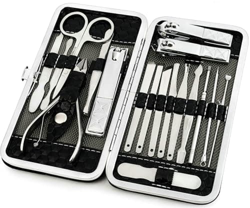 Nail Clippers Kit Women's Accessories,Manicure Pedicure Kit Professional Grooming Kits,Nail Care Tools with Travel Case Gifts for Men Women - Image 1