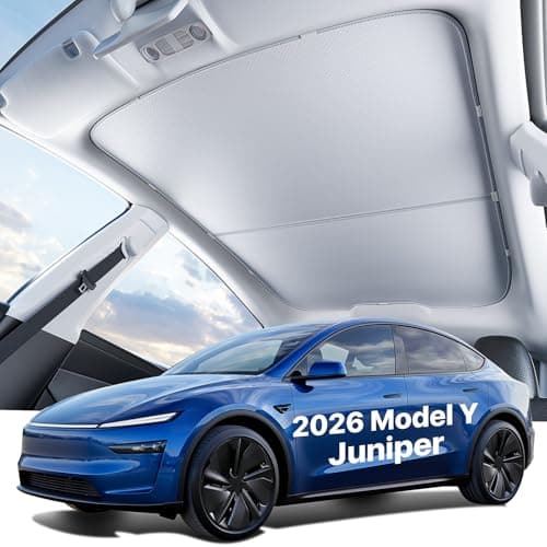 [Never Sag No Gap] Nmoiss OEM Tesla Model Y Juniper Roof Sunshade [Enjoy Superior Coolness & Comfort] Glass Sunroof Sun Shade, Original Car Style UV Protection Tesla Accessories White - Image 1