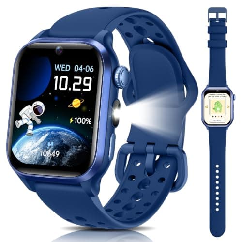 RUXINGX Kids Smart Watch No APP, 1.52" Smart Watch for Kids with Camera,Puzzle Games,Heart Rate, Sleep Monitor,Music Player,Pedometer,Fitness Trackers Smartwatch for Girls Boys Teens 3-12(Blue)