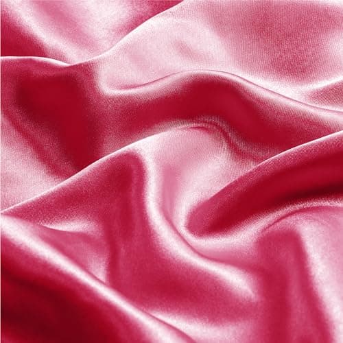 BEDELITE Satin Body Pillow Cover, Super Soft and Cooling Body Pillow Pillowcase for Hair and Skin, Breathable Silky Full Long Pillowcase Cover(20"x54", Hot Pink) - Thumbnail 3
