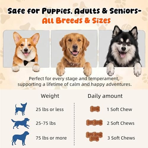 Pounzene Dog Calming Chew, Melatonin Dog Treats for Relaxation, Bacon 120ct - Thumbnail 5