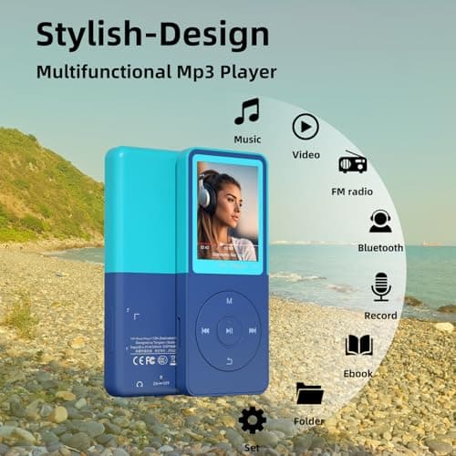 CONODO MP3 Player with Bluetooth 5.3, 1.8" Screen, Color-Block Music Player - Thumbnail 2