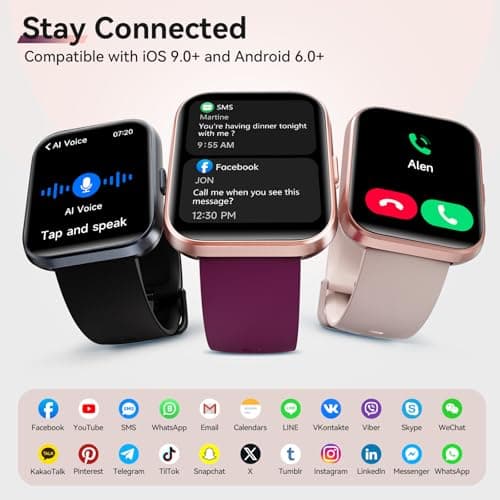 Smart Watches for Women, 1.85" HD Smart Watch for Android/iPhones (Make/Answer Calls), Fitness Tracker Watch with 24/7 Heart Rate Monitor, Sleep/Step Count Tracker, 120+ Sport Modes Pedometer Watch - Thumbnail 5
