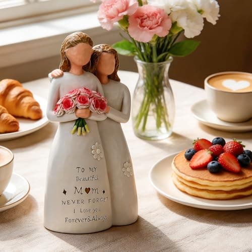 Veroola Gifts for Mom, Mother and Daughter Handmade Painted Sculpture Statue Figurines, Mom's Birthday, Mothers Day, Christmas, Mom Gifts Mom Presents Ideas from Daughter. - Thumbnail 4