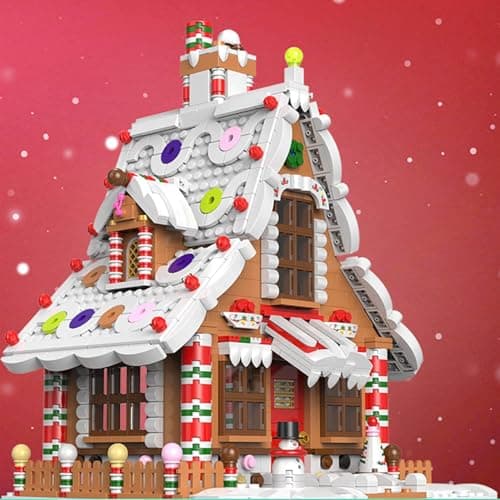 hahaspil Christmas Gingerbread House Ornaments Building Set Toys, ​with Led Light, for Kids, Boys, Girls & Adults, Christmas Decorations for Tabletop & Home, Advent Calendar 2025 (1620 Pieces) - Thumbnail 4