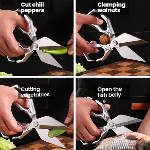Heavy Duty Kitchen Shears, Kitchen Scissors for Food, Multi-purpose Kitchen Shears, Multifunctional Heavy-Duty Kitchens Shear, Suitable for Cutting Chicken - Thumbnail 4