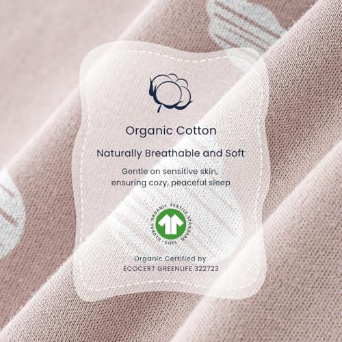 kaiya baby Baby Sleep Sack 18-36 Months 1.0 Tog Sleeveless Sleep Sack Organic Cotton, Regulating Camel Wool Blend Wearable Blanket for Infants 2-Way Zipper Quilted Sleeping Sacks,Gifts for Baby - Thumbnail 4