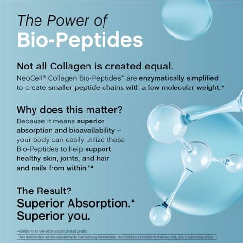 NeoCell Collagen Peptides Powder | 22oz | Super Hair, Skin, and Nails | Superior Absorption | Grassfed Protein Supplement | Advanced with 18 Essential Amino Acids - Thumbnail 4