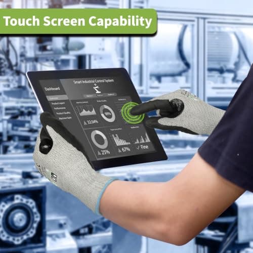 High Level Cut Resistant Work Gloves for High Risk Work, ANSI A7 Cutting Gloves with Reinforced Thumb, Used for WoodWorking, Construction, Non Slip, Durable, Breathable & Cool, L, 1 pair, PR3727 - Thumbnail 5