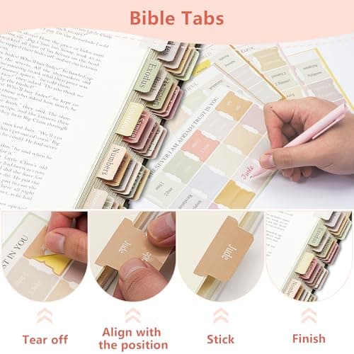 Vienrose Bible Journaling Kit, Bible Study Supplies, Book Annotation Kit, Bible Highlighters and Pens No Bleed, 75 Bible Tabs Notebook Christmas Christian Gifts, Bible Journaling Supplies for Women - Thumbnail 4