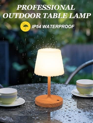 Kakanuo Cordless Shower Lamp Waterproof, Cordless Lamp with 4000mAh Battery, Rechargeable Table Lamp, Touch Dimmable Desk Light for Outdoor, Kitchen, Bathroom, Camping, Patio, IP54 - Thumbnail 5
