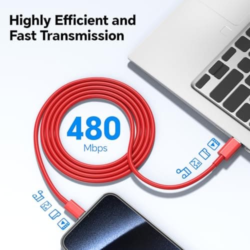 20W USB C Wall Charger Block,Compatibile with Phone 15 16 17 Pro Charger Fast Charging with 10FT Long Type C Cable,for Phone16/15 Pro Max,16Plus,15Plus,I-Pad/Pad Pro/Air/Samsumg and More(Purple,Red) - Thumbnail 6