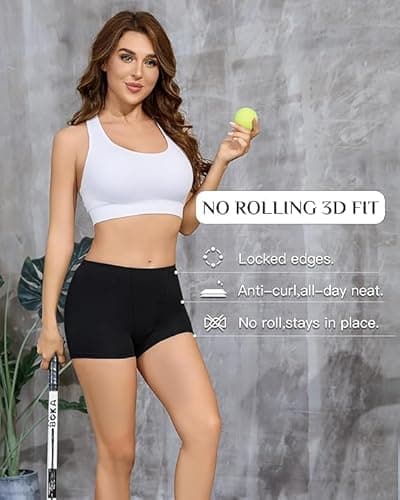 Nexgenz Cotton Boyshort Underwear for Women Cotton Boxer Briefs for Women Underwear Shorts 4 Pack White/Beige/Black/Light Gray Medium 2" Inseam - Thumbnail 4