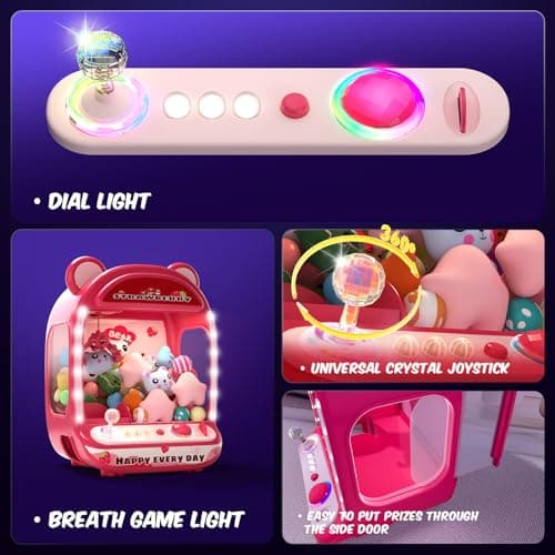 Skirfy Claws Machines for Kids,Unicorns Toys for Girls Age 6+,Mini Vending Machine with Plush Toys,Candy Dispenser Machine,Claws Game Machine,New Year Birthday Gifts for Kids - Thumbnail 6