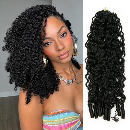 Feather Crochet Human Hair Water Curly 120G 100 Strands 20 Inch NC
