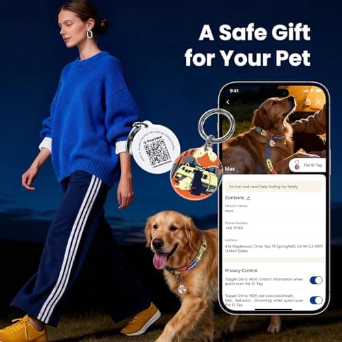 Anti-Lost Dog Collar with Smart QR ID Tag – Instant Scan to Contact Owner, No Battery No GPS Digital Pet ID Collar, Quick Release Soft Adjustable with Secure Metal D-Ring - Thumbnail 4