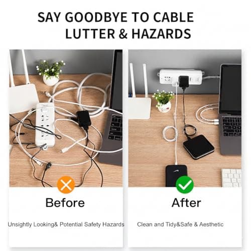 80pcs Adhesive Cable Clips 90 Strips, Finisher Wire Clamp Cord Clips Cable Management Light Clips Cable Organizer Max.1/4" Wire Hider for Cords - Thumbnail 3