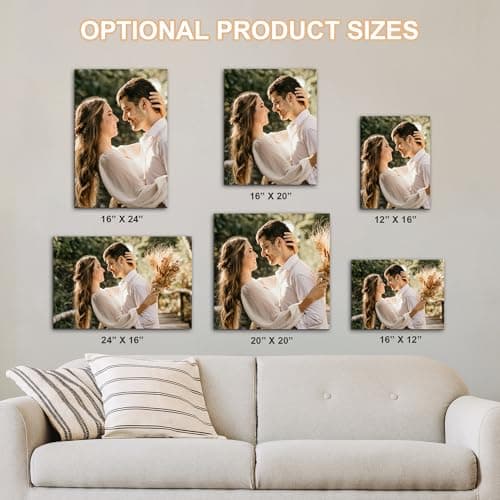 WayToLight Custom Canvas Prints with Your Photos Framed Personalized Picture Canvas Prints Wall Art Ideal for Home Decor Christmas Family Gifts (11" x 14") - Thumbnail 5