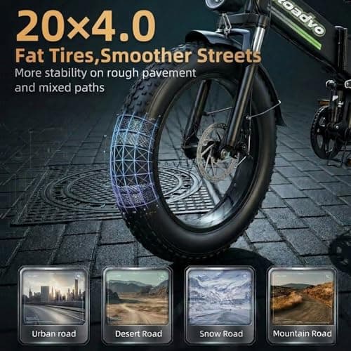 Roadvo 20x4.0 Fat Tire Electric Bike for Adults Commute - Thumbnail 5