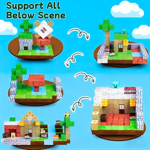 APUNOL 150 PCS Magnetic Blocks for Kids – STEM Magnetic Building Blocks Set, Magnetic Blocks for Boys & Girls Ages 3‑12, Creative Construction Toy Christmas & Birthday Gift - Thumbnail 3