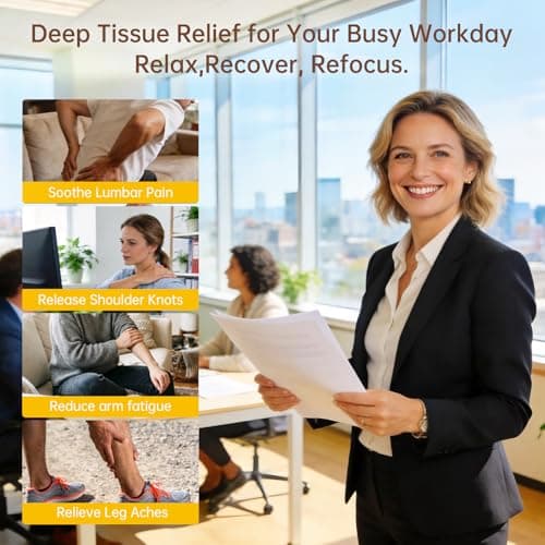 AdamPark 12-Head Deep Tissue Massager Gun, Electric Muscle Massager Handheld Massage Gun with 9 Modes Quiet Massager for Back Pain Full Body Muscle Pain Relief, Ideal Gifts for Women, Men - Thumbnail 3