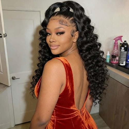 CGRY 18A Skinlike HD Lace Wig 13x6 Full Frontal Loose Deep Wave Human Hair