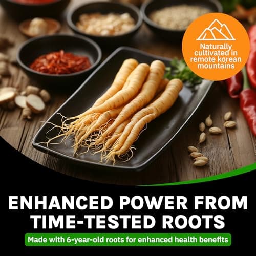Auragin® Authentic Korean Red Ginseng – Made in Korea – 6 Year Roots – No Additives or Other Ingredients – 100% Red Panax Ginseng in Every Tablet - Thumbnail 6