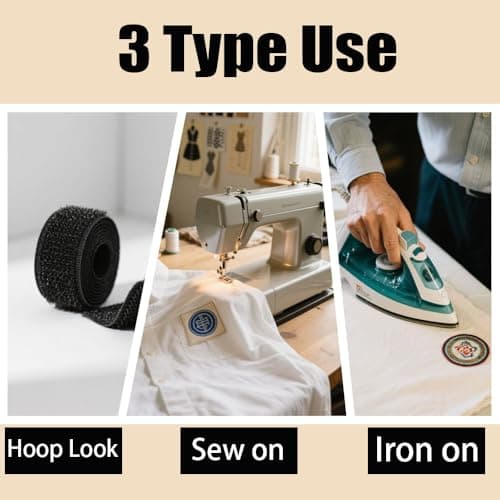 Custom Embroidered Patches,Personalized Logo Patch,Custom Decorative Patches Iron on Sew on Hook Loop Patches for Jacket Hat Back Pack Denim Uniform T-Shirt Hoodies - Thumbnail 3
