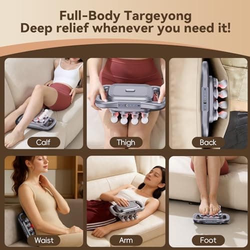 Cexovil 16-Head Massage Gun,2026 Upgrade Deep Tissue Percussion Massager with 9 Modes 9 Intensities, 2600mAh 6H Runtime, Quiet Muscle Tension Release Electric Massage Tools for Back, Shoulders, Legs - Thumbnail 5