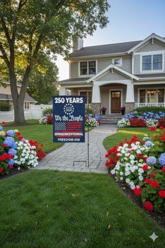 250 Anniversary USA Garden Flag,America Garden Flags For Outside,12x18'',Double Sided Flag For Outdoor Garden Decor (We the People) - Thumbnail 4