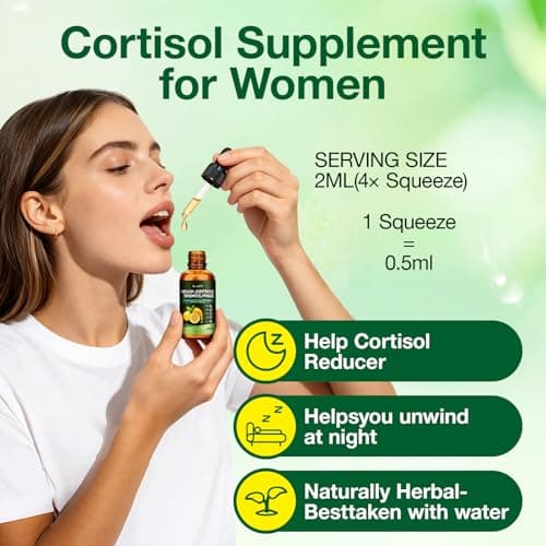 RiRywony Cortisol Supplements for Women, Cortisol Reducer with Magnesium Glycinate, Ashwagandha, L-Theanine & Phosphatidylserine, Stress Relief & Relaxation Support - Thumbnail 3