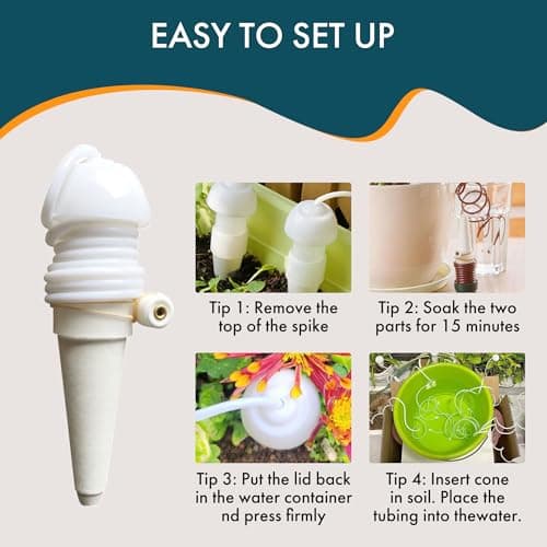 ZHUSSZHU Classic Plant Watering Stakes - Self Watering Planter Insert for Pots - Automatic Plant Waterer & Plant Accessories (6Pack) - Thumbnail 3
