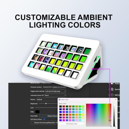 TreasLin/VSDinside Stream Dock XL Advanced Studio Controller, 32 Macro Keys, Trigger Actions in Apps and Software Like OBS, Twitch, YouTube and More, Works with Mac and PC, Stream Controller XL White - Thumbnail 3