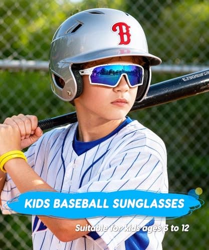 RIDEFLOW Kids Sunglasses Kids Sports Sunglasses UV Protection for 3-12 Boys Girls Baseball Softball Cycling-RIFO - Thumbnail 2
