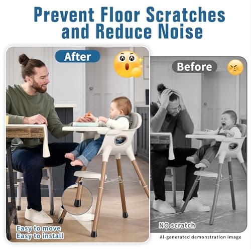 Nxoizam Chair Leg Floor Protectors Medium 16PCS,Silicone Chair Leg Protectors for Hardwood Floors Round Chair Leg Caps/Covers Prevent Scratches Reduce Noise.Black (Fit:15/16~1-2/16) - Thumbnail 5