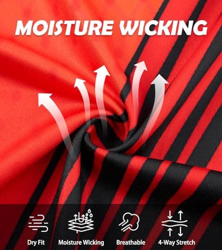 uideazone Mens Golf Shirts 3D Printed Dry Fit Athletic Polo Shirt Collared Short Sleeve Moisture Wicking Casual Top Tees - Thumbnail 6