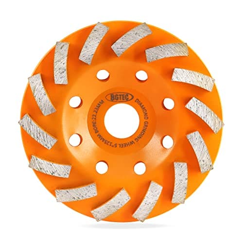 5" Diamond Grinding Wheels, BGTEC 14-Segment Turbo Row Grinding Cup Wheel for Grinder Polishing and Cleaning Marble Concrete Masonry, 1pc - Image 1