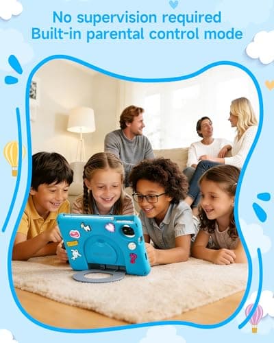 Ulefone Tab A9 Pro Kids Tablet, Advanced Parental Control & Gemini AI Learning, Android 15, 8.68" TÜV SÜD Eye Comfort Display, 5G WiFi/Dual SIM, Shockproof Case with Stylus & DIY Kit (Blue) - Thumbnail 5