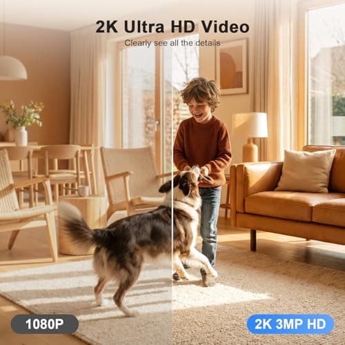 Carltec 2K Dog Face Shaped Cameras for Home Security, No Subscription, 5G/2.4G WiFi Indoor Camera PTZ Pet Baby Monitor, Auto Motion Tracking, 911 Emergency Alert, Night Vision,Work with Alexa(2 Pack) - Thumbnail 5