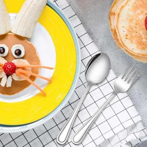 LIANYU 24-Piece Toddler Utensils Forks, Kids Silverware Forks for 2-10 Year Old, Children Cutlery Flatware Set, Kids Child Utensils for Home Preschools, Dishwasher Safe - Thumbnail 5