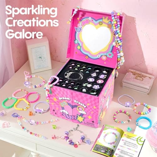 Tomons Bracelet Making Kit for Girls Ages 6-12 Year Old, Jewelry Making Kit- Birthday for 6 7 8 10 11 12 Year Old Girl - Thumbnail 5