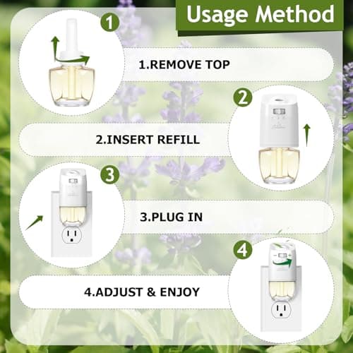 Plug Ins Refills Air Freshener - Palo Santo Eucalyptus & Sage,Baby Powder Scent -12 Count, Compatible with Air Wick & Glade Not Include Glade Plus - Thumbnail 6