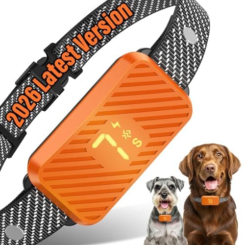 Dog Bark Collar for Large Medium Small Dogs, Effective No-Bark Collar, Smart Barking Collar, Rechargeable Bark Collar with 7 Sensitivity, 3 Modes, Waterproof,Neon Orange - Image 1