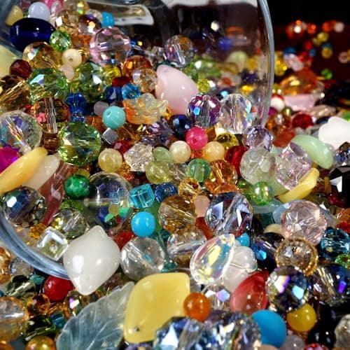 Crystal Beads for Jewelry Making, Mix Assorted Glass Beads assortments Multi-Color Crystal Assortment for DIY Jewelry Making, Bracelets, Necklaces, Keychains, Crafting (4-8-12 Ounces Choose) (4) - Thumbnail 6