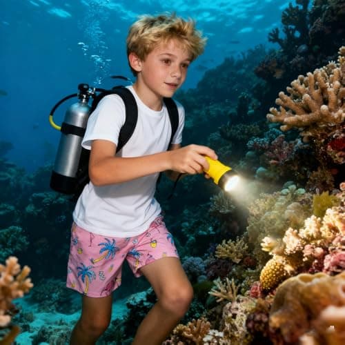Cozople Swim Short for Boys Swimsuit Swim Trunk Swim Short Flamingo Palm Tree Pineapple Printed Compression Swimwear UPF Stretchy Bathing Suit Size 14-16 - Thumbnail 3