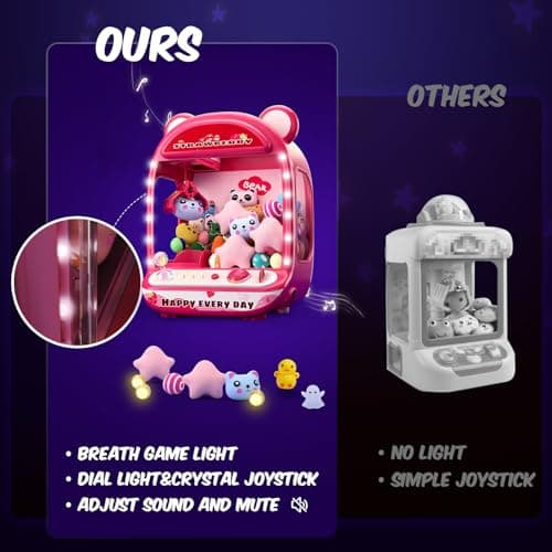 Skirfy Claws Machines for Kids,Unicorns Toys for Girls Age 6+,Mini Vending Machine with Plush Toys,Candy Dispenser Machine,Claws Game Machine,New Year Birthday Gifts for Kids - Thumbnail 2