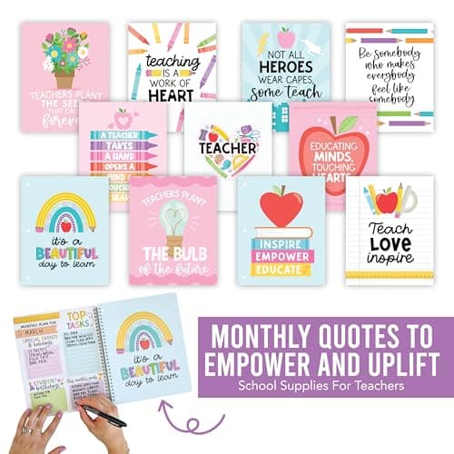 Hadley Designs Teacher Planner 2026-2027 – Undated Teacher Planners, Homeschool Lesson Planner Book For Teachers Must Haves, Lesson Plan Book For Teachers Classroom Supplies & Appreciation Gifts - Thumbnail 5