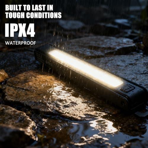 COB Work Pen Light LED Folding Work Flashlight with Magnet Portable Torch Rechargeable , Multi-Function Ruler Flashlight Rotate 180° Adjustment Work Light for Hiking Camping Emergency Outdoor (DT07) - Thumbnail 6