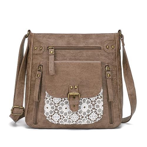 KL928 Crossbody Bags for Women, Multi Pocket Shoulder Bags, Medium PU Leather Cross Body Purses - Image 1